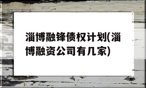 淄博融锋债权计划(淄博融资公司有几家)