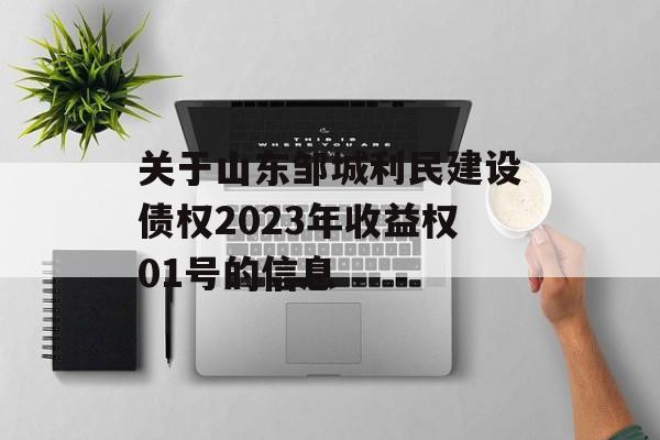 关于山东邹城利民建设债权2023年收益权01号的信息