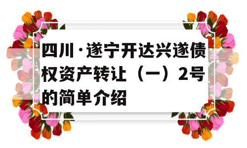 四川·遂宁开达兴遂债权资产转让（一）2号的简单介绍