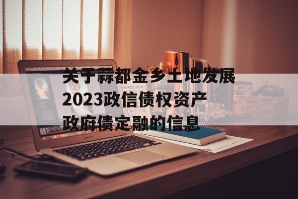 关于蒜都金乡土地发展2023政信债权资产政府债定融的信息