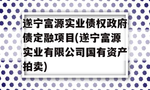 遂宁富源实业债权政府债定融项目(遂宁富源实业有限公司国有资产拍卖)