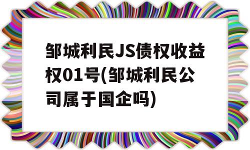 邹城利民JS债权收益权01号(邹城利民公司属于国企吗)