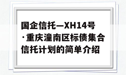 国企信托—XH14号·重庆潼南区标债集合信托计划的简单介绍