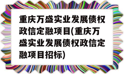 重庆万盛实业发展债权政信定融项目(重庆万盛实业发展债权政信定融项目招标)