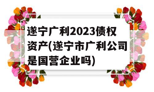 遂宁广利2023债权资产(遂宁市广利公司是国营企业吗)