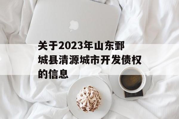 关于2023年山东鄄城县清源城市开发债权的信息