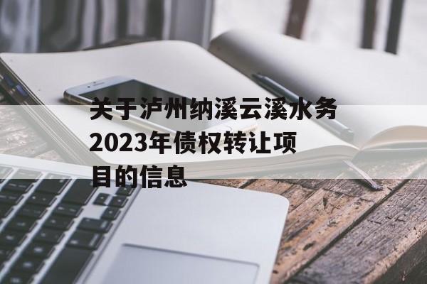 关于泸州纳溪云溪水务2023年债权转让项目的信息