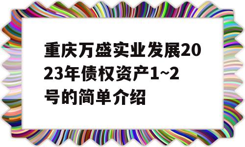 重庆万盛实业发展2023年债权资产1~2号的简单介绍