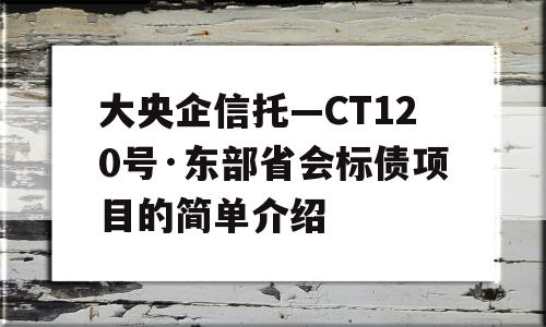 大央企信托—CT120号·东部省会标债项目的简单介绍