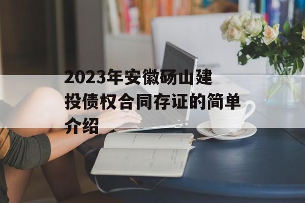 2023年安徽砀山建投债权合同存证的简单介绍