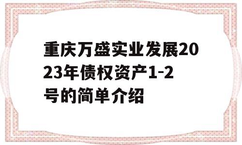 重庆万盛实业发展2023年债权资产1-2号的简单介绍