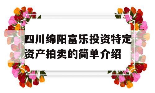 四川绵阳富乐投资特定资产拍卖的简单介绍