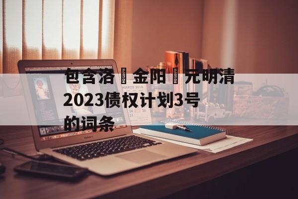 包含洛‮金阳‬元明清2023债权计划3号的词条