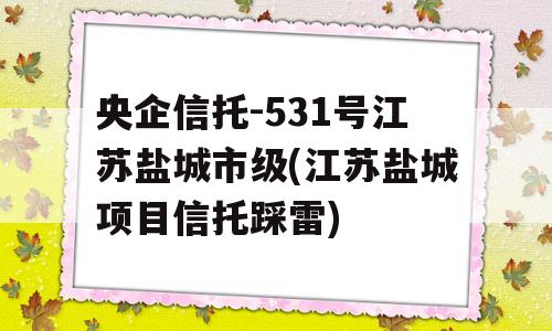 央企信托-531号江苏盐城市级(江苏盐城项目信托踩雷)