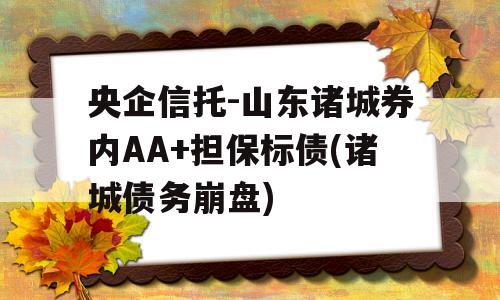 央企信托-山东诸城券内AA+担保标债(诸城债务崩盘)