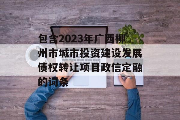 包含2023年广西柳州市城市投资建设发展债权转让项目政信定融的词条