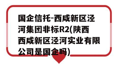 国企信托-西咸新区泾河集团非标R2(陕西西咸新区泾河实业有限公司是国企吗)