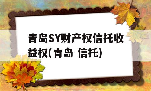 青岛SY财产权信托收益权(青岛 信托)