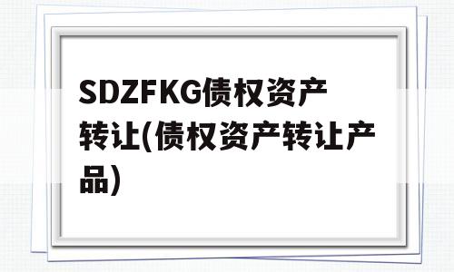 SDZFKG债权资产转让(债权资产转让产品)