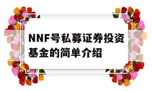 NNF号私募证券投资基金的简单介绍