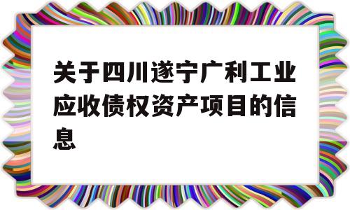 关于四川遂宁广利工业应收债权资产项目的信息