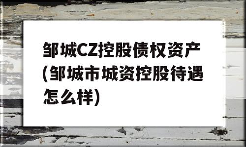 邹城CZ控股债权资产(邹城市城资控股待遇怎么样)