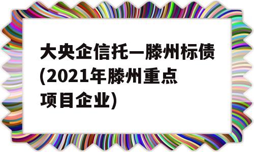 大央企信托—滕州标债(2021年滕州重点项目企业)