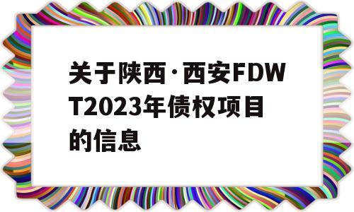 关于陕西·西安FDWT2023年债权项目的信息