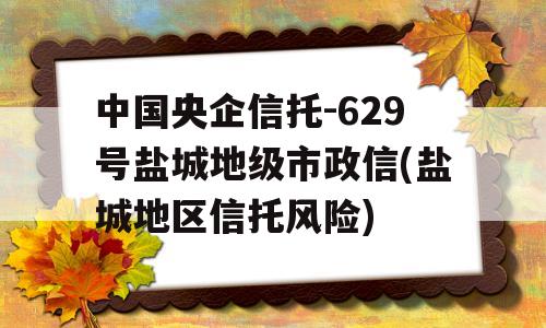 中国央企信托-629号盐城地级市政信(盐城地区信托风险)