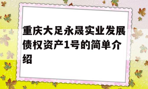 重庆大足永晟实业发展债权资产1号的简单介绍