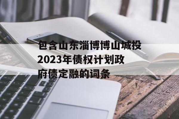 包含山东淄博博山城投2023年债权计划政府债定融的词条