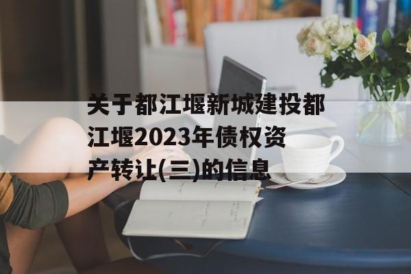 关于都江堰新城建投都江堰2023年债权资产转让(三)的信息