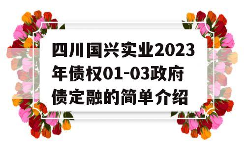 四川国兴实业2023年债权01-03政府债定融的简单介绍