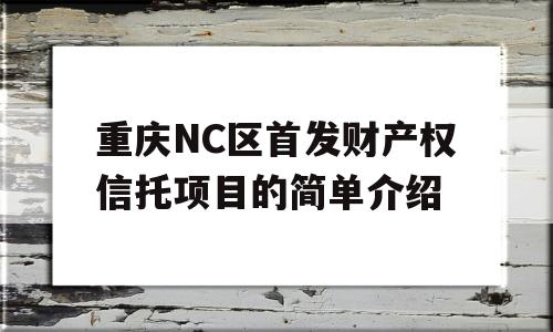 重庆NC区首发财产权信托项目的简单介绍