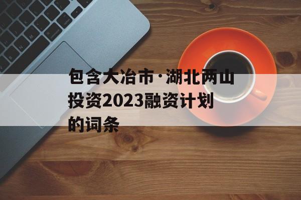 包含大冶市·湖北两山投资2023融资计划的词条