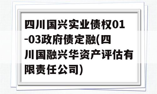 四川国兴实业债权01-03政府债定融(四川国融兴华资产评估有限责任公司)