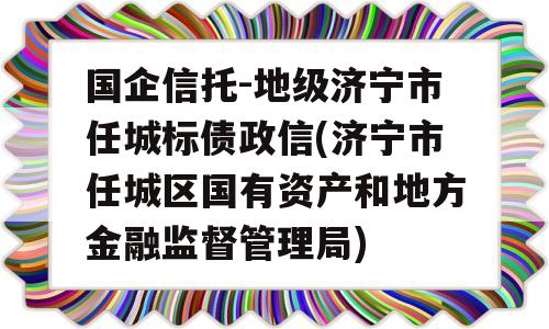 国企信托-地级济宁市任城标债政信(济宁市任城区国有资产和地方金融监督管理局)