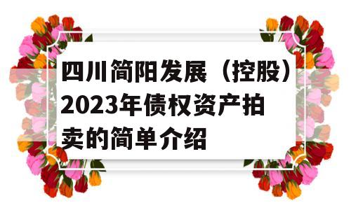 四川简阳发展（控股）2023年债权资产拍卖的简单介绍