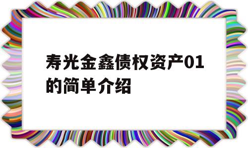 寿光金鑫债权资产01的简单介绍