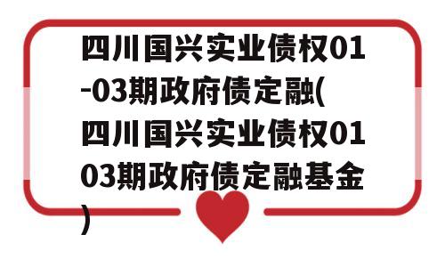 四川国兴实业债权01-03期政府债定融(四川国兴实业债权0103期政府债定融基金)