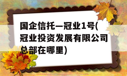 国企信托—冠业1号(冠业投资发展有限公司总部在哪里)