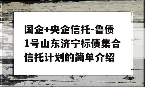 国企+央企信托-鲁债1号山东济宁标债集合信托计划的简单介绍