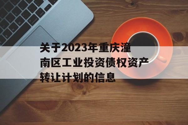 关于2023年重庆潼南区工业投资债权资产转让计划的信息