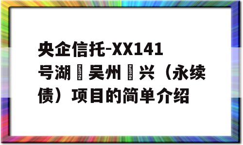 央企信托-XX141号湖‮吴州‬兴（永续债）项目的简单介绍