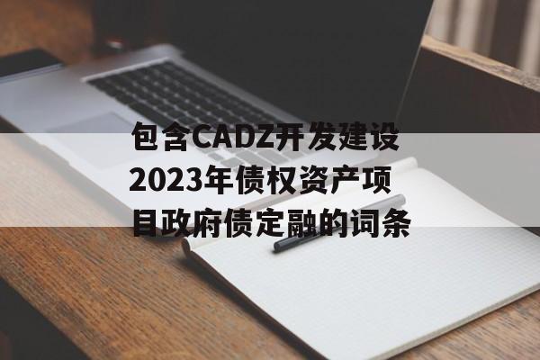 包含CADZ开发建设2023年债权资产项目政府债定融的词条