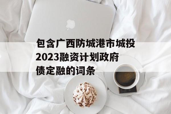 包含广西防城港市城投2023融资计划政府债定融的词条