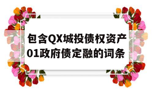 包含QX城投债权资产01政府债定融的词条