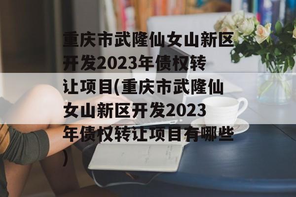 重庆市武隆仙女山新区开发2023年债权转让项目(重庆市武隆仙女山新区开发2023年债权转让项目有哪些)