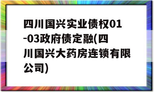 四川国兴实业债权01-03政府债定融(四川国兴大药房连锁有限公司)