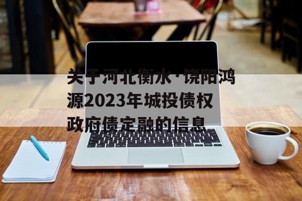 关于河北衡水·饶阳鸿源2023年城投债权政府债定融的信息